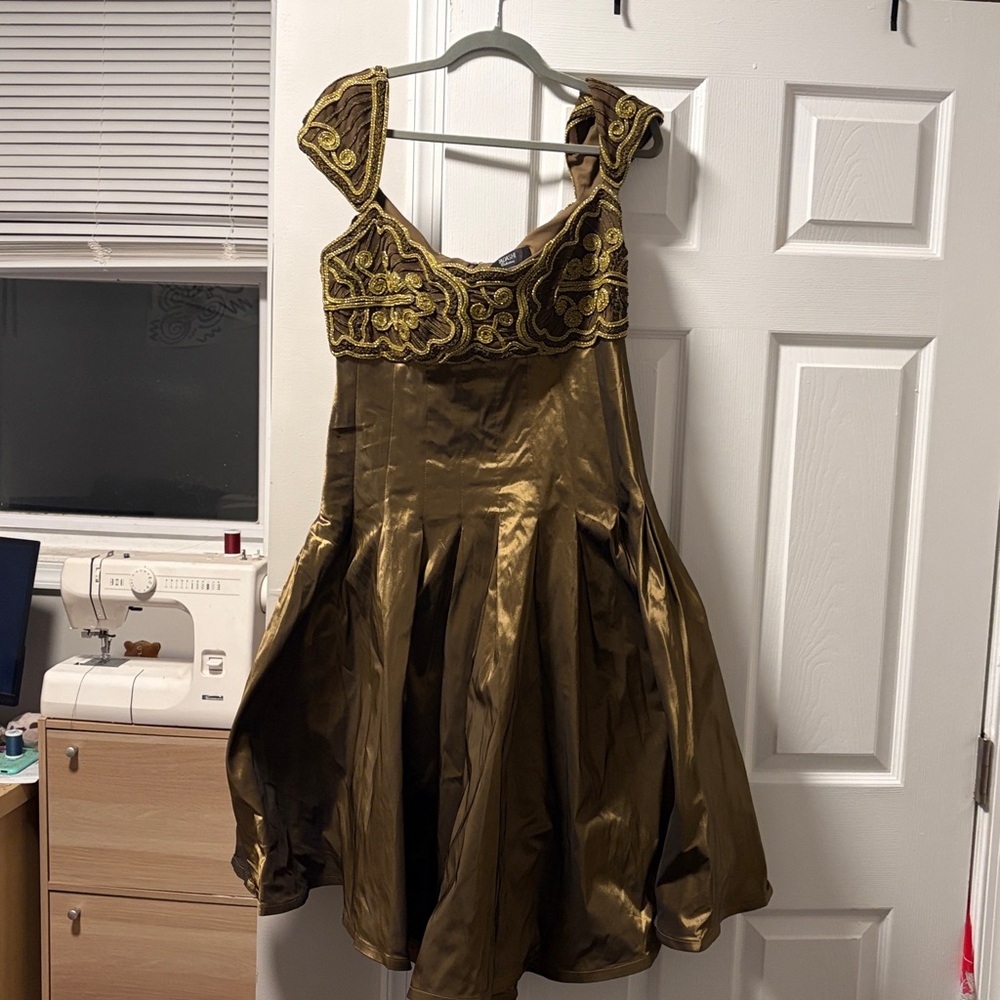 Tadashi Collection  Bronze Metalic Dress